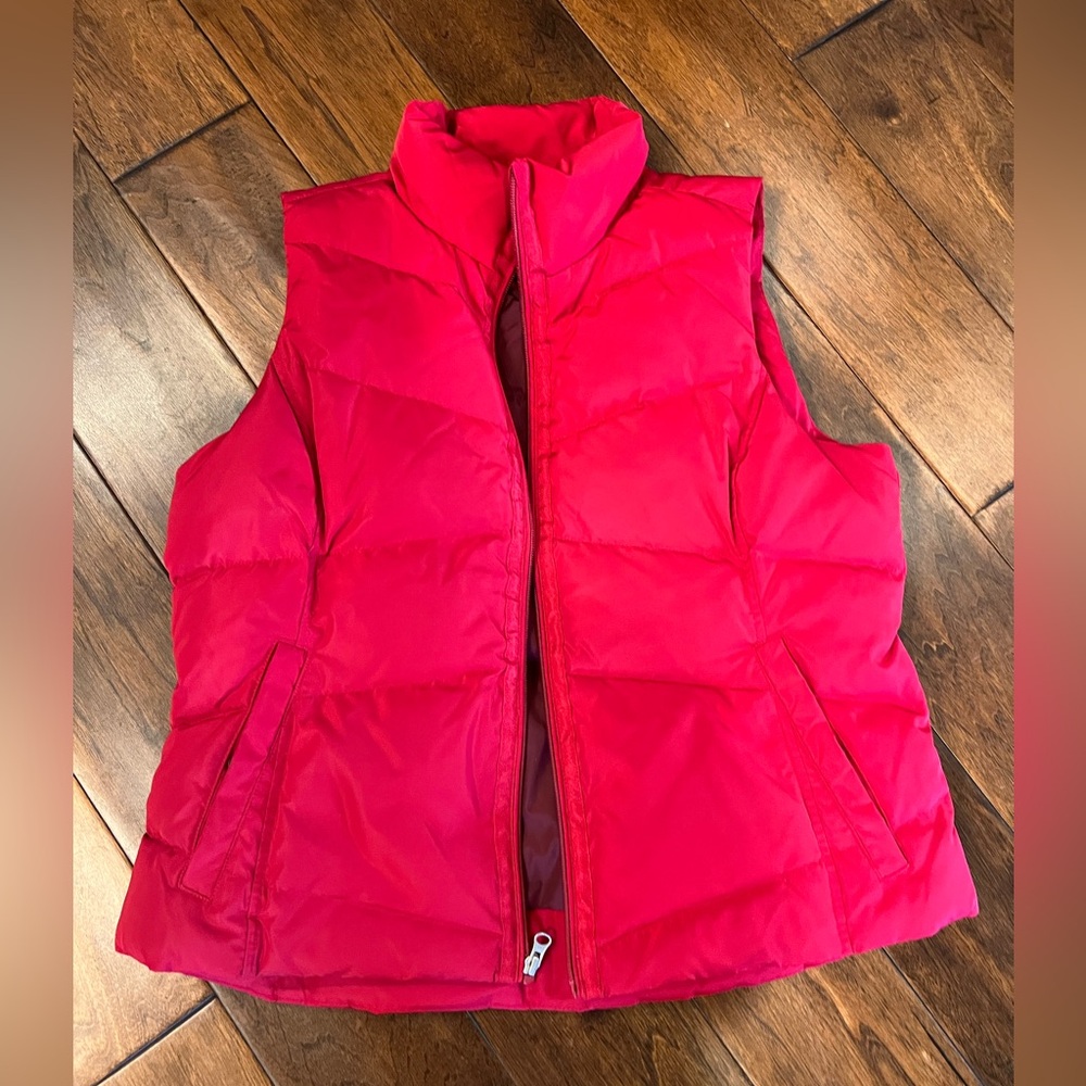 Lands end red vest